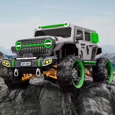 KIDS 2 SEATER HUMMER RIDE ON JEEP WITH LIGHT & SOUND